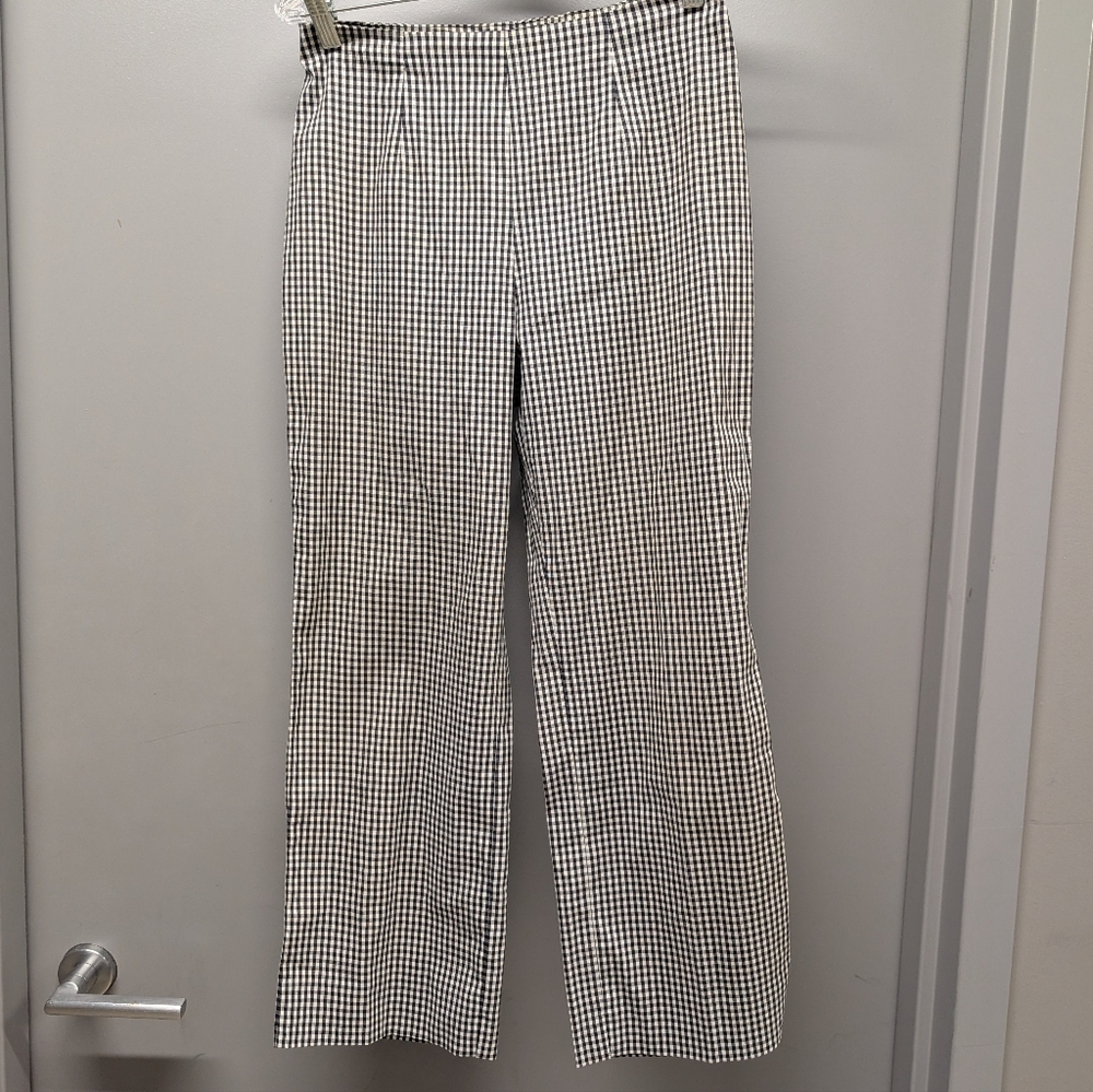 Piazza Sempione Black and White Checkered Pants